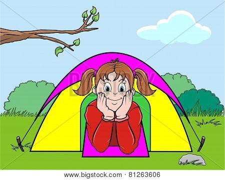 Camping girl
