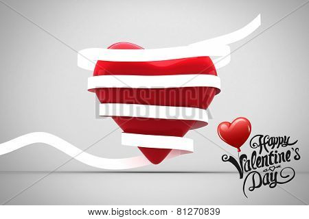 Cute valentines message against grey vignette
