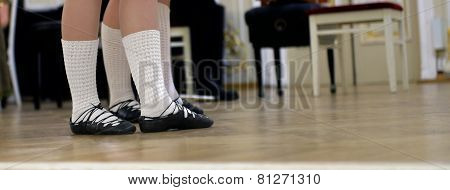 Dancers Feet Shod In Shoes For Celtic Dance
