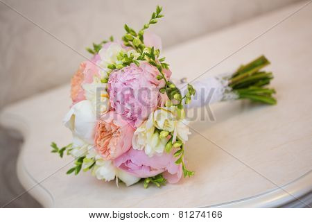 Bride's Bouquet on Table