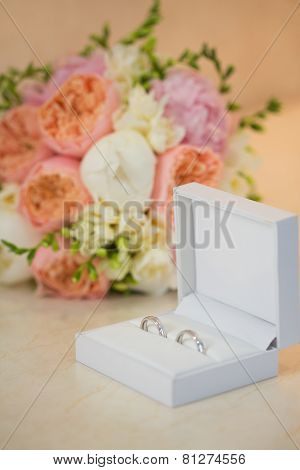 Wedding Bouquet and Rings