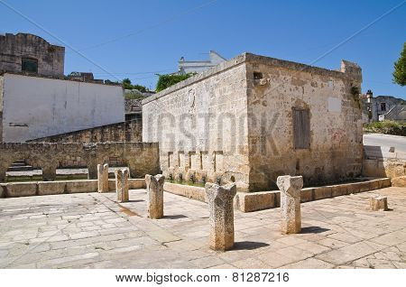 Medieval fountain. Laterza. Puglia. Italy.