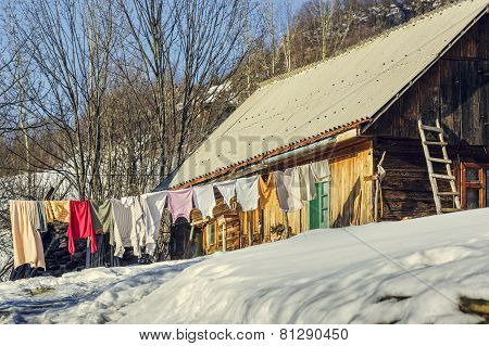 Laundry On Clothesline