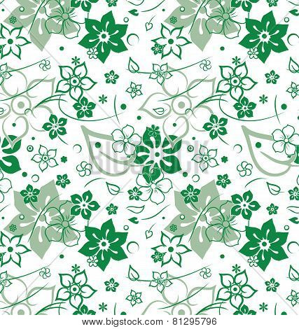 Spring Green Floral Seamless
