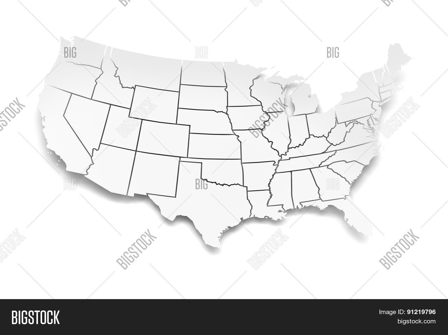 Paper Map USA State Image amp Photo - 91219796