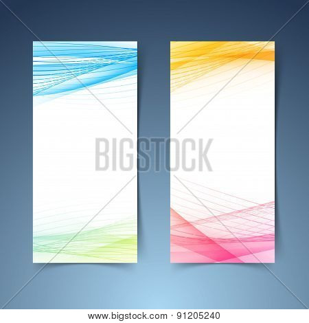 Modern Tranparent Vertical Abstract Banner Set