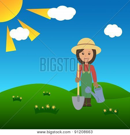 Woman gardener