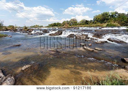 Famous Popa Falls In Caprivi, North Namibia