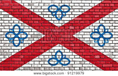Flag Of Penrith Painted On Brick Wall
