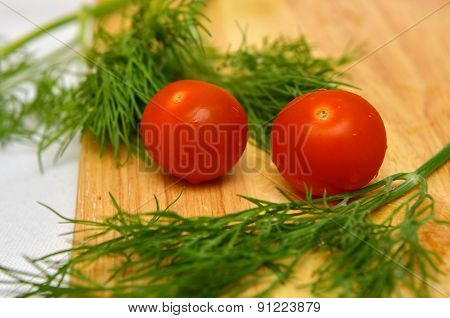 Two Cherry Tomatoes