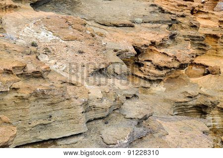 Volcanic Rock Basaltic Formation in Gran Canaria