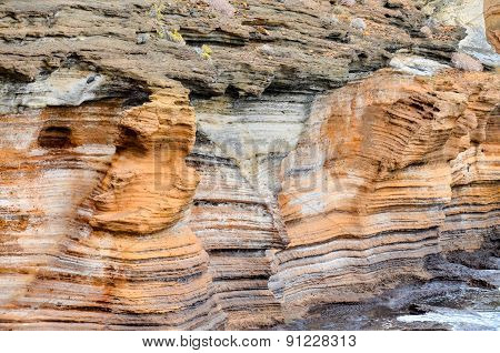 Volcanic Rock Basaltic Formation in Gran Canaria