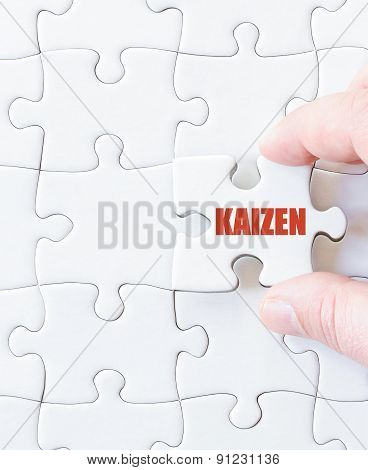 Last Puzzle Piece With Word  Kaizen