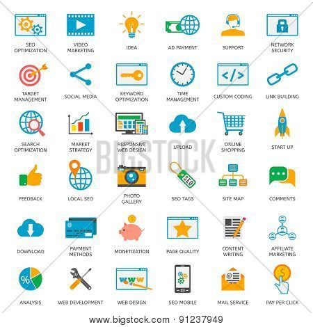 SEO optimization icons