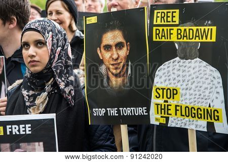 Human rights protest