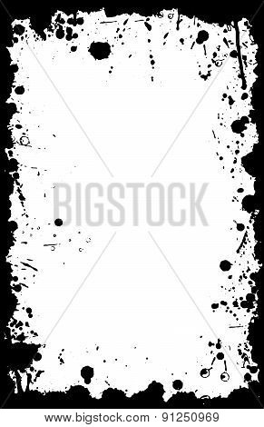 Grunge Vector Ink Splat Border 11X17