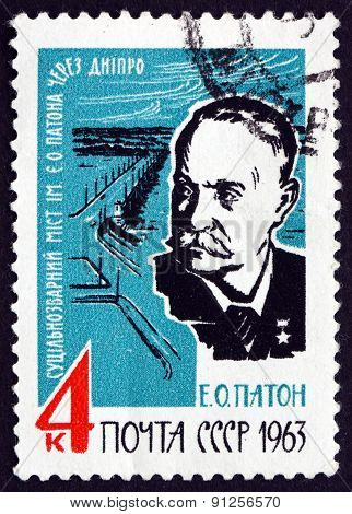 Postage Stamp Russia 1963 Eugene Oskarovich Paton, Engineer