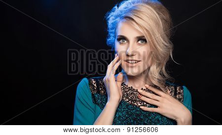 Blonde is surprised