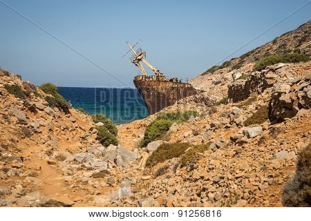 Shipwreck, Amorgos, Cyclades, Greece