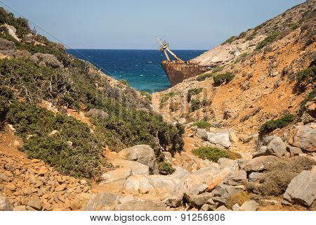 Shipwreck, Amorgos, Cyclades, Greece