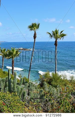 A view from beautiful Heisler Park in Laguna Beach. Laguna is a beach community in Southern California.