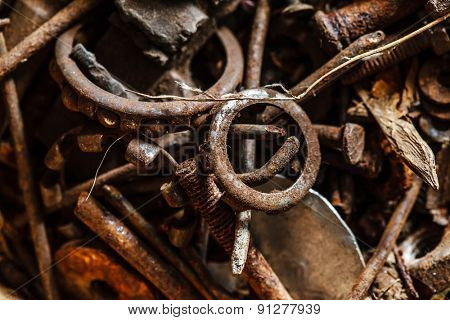 old and rusty hand tool