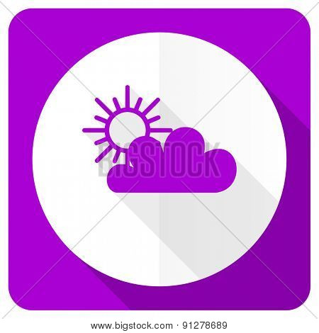 cloud pink flat icon waether forecast sign
