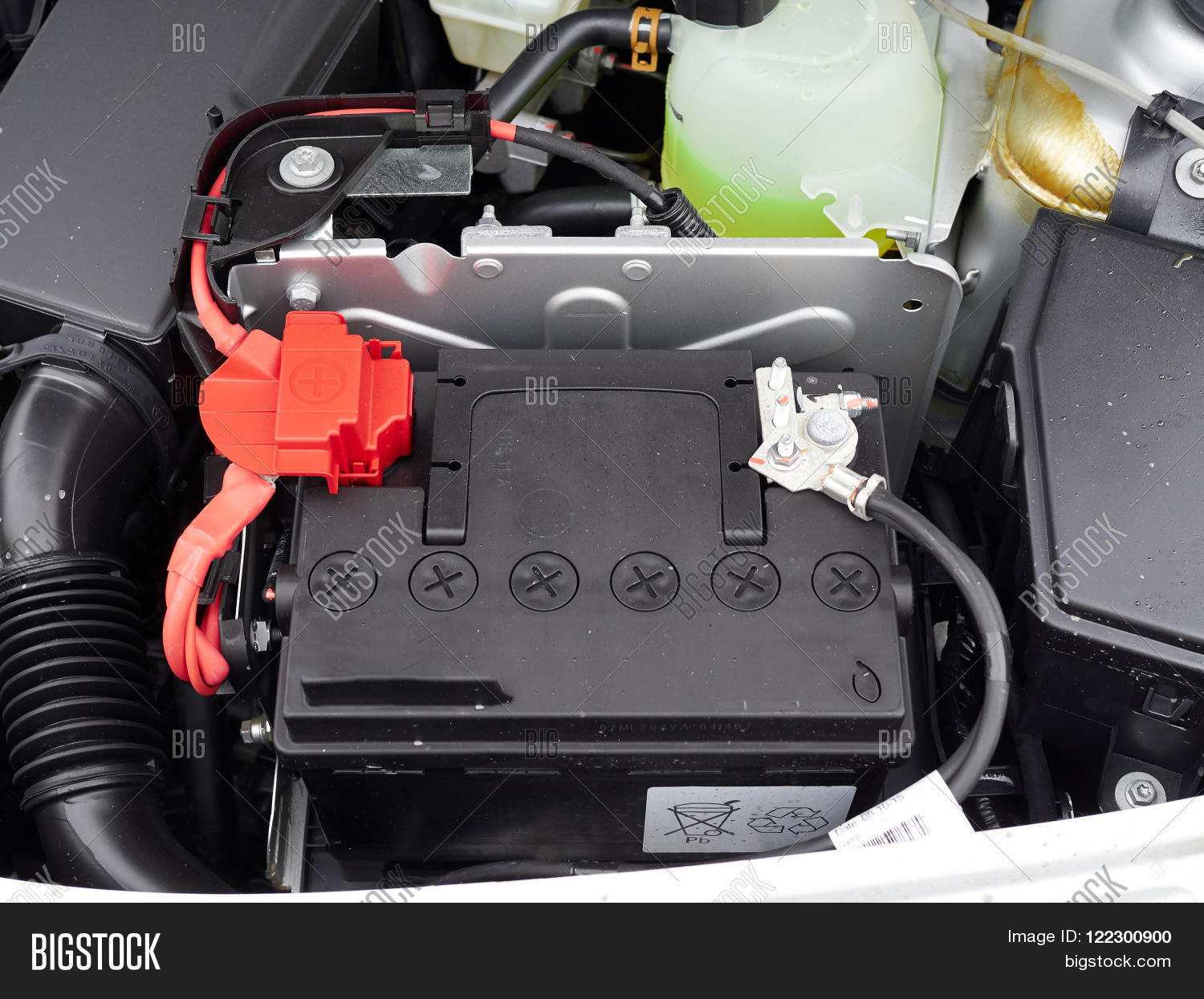 Car Open Hood.Battery Image & Photo (Free Trial) Bigstock