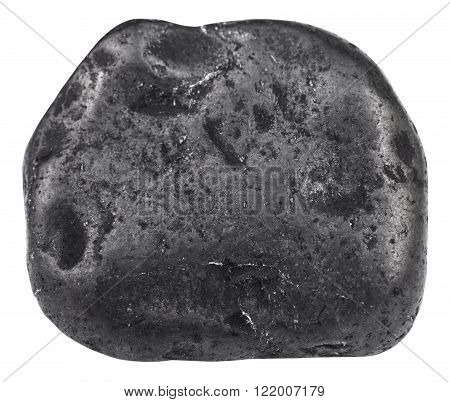 Tumbled Shungite Mineral Gem Stone Isolated