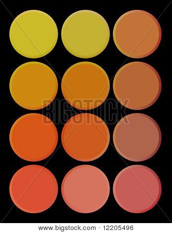 Twelve spots on black