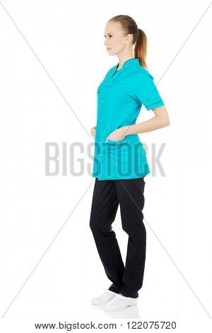 Smiling woman doctor.