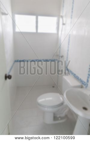 Lavatory Flush Toilet (blurry Defocused For Interior Background)