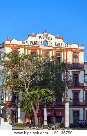 Havana, Cuba - April 2, 2012: Building Of Partagas, One Of The Oldest Cigars Brand, Factory