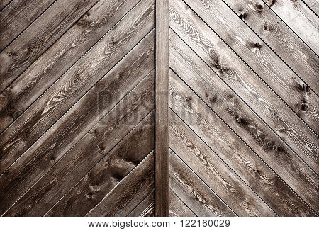 old wooden panels. wooden gates. horizontal view