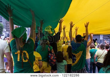 Protest Against Federal Government Corruption In Brazil