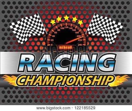 Racing championship background vector illustration for sport background.