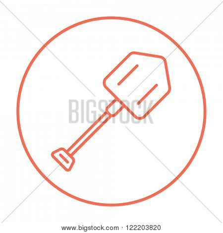 Shovel line icon.