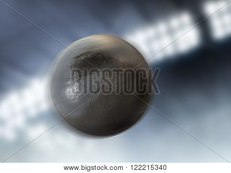 Shotput In Night Stadium