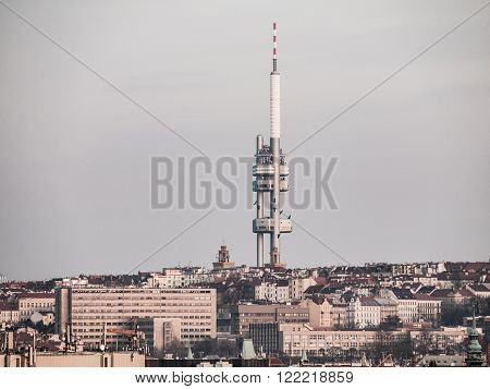 Zizkov television tower in Prague, Czech rRepublic