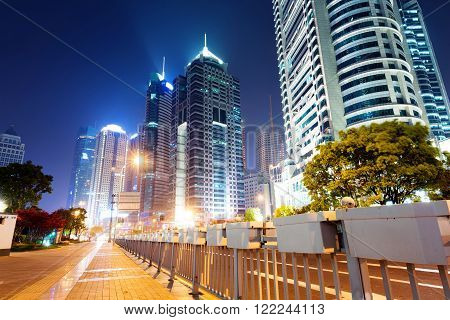 Shanghai Pudong New Area skyscrapers metropolis in April 2015.