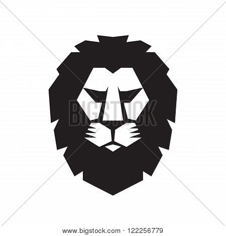 Lion head - vector sign concept illustration. Lion head logo. Wild lion head graphic illustration. Wildecat logo sign. Pride of lion logo sign. Design element.