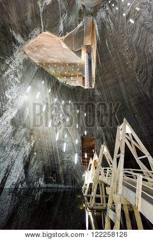 TURDA, ROMANIA - MARCH 2016: Salt mine and museum in Turda on 07th of March in Turda, Romania