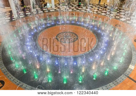 The Alley of fountains bangkok thailand beautiful