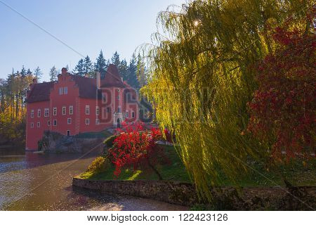 Cervena Lhota castle Czech Republic, autumn day