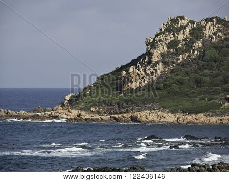 the coastline of the Island of corsica