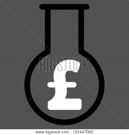 Pound Financial Alchemy vector icon. Pound Financial Alchemy icon symbol. Pound Financial Alchemy icon image. Pound Financial Alchemy icon picture. Pound Financial Alchemy pictogram.