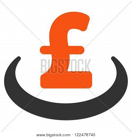 Pound Deposit Placement vector icon. Pound Deposit Placement icon symbol. Pound Deposit Placement icon image. Pound Deposit Placement icon picture. Pound Deposit Placement pictogram.