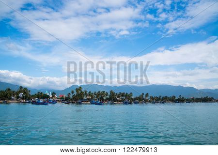 Beautiful seascape in Diep Son island in Khanh Hoa province, Vietnam.