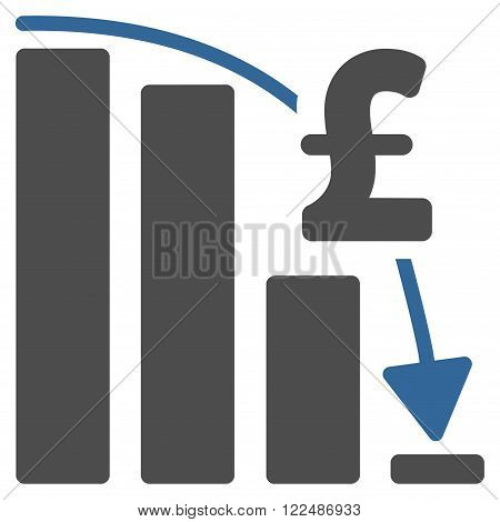 Pound Financial Epic Fail vector icon. Pound Financial Epic Fail icon symbol. Pound Financial Epic Fail icon image. Pound Financial Epic Fail icon picture. Pound Financial Epic Fail pictogram.