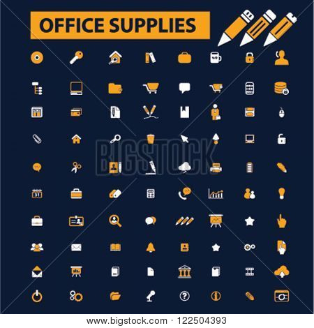 office supplies icons
